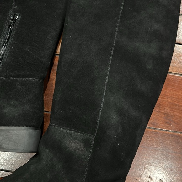Urban Outfitters Black Suede Dolly High Wedge Boot - Picture 2 of 4
